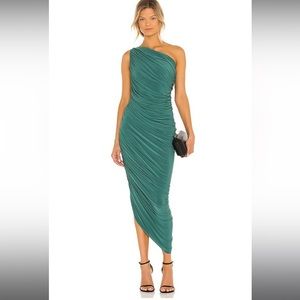 Norma Kamali Mountain Green Diana Gown